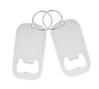 Amosfun 2 Pièces Décapsuleur Porte Clés Acier Inoxydable Ouvre Bouteille Compact et Pratique pour Cuisine Bar et Restaurant Lot