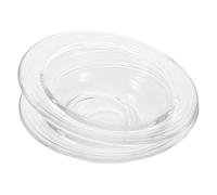 Amosfun 2 Pièces Disque Diffuseur D'arôme en Verre Transparent de 9,6cm, Capacité 100ml, Design Élégant, Diffusion Longue Durée, Facile à Nettoyer pour Bureaux et Chambres
