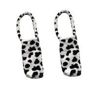 Amosfun 2 Pièces douille de tasse de vache en peluche eau portable porte-bouteille avec sangle - Housse de bouteille d'eau - de transport de bouteille d'eau manchon de