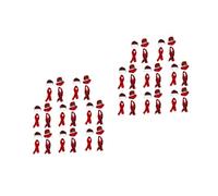 Amosfun 2 Pièces Ensemble de Deux pièces Chapeau écharpe Bouteille de vin Rouge Décorations de Noël décoration de Noël Chapeaux de Noël Petit Chapeau de Noel Décorations d'hôtel Chiffon