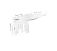 Amosfun 2 Pièces Étagères Murales Acrylique Transparentes Petites Étagères Flottantes pour Affichage et Rangement Ledge pour Salon Salle de Bain Bureau et Décoration