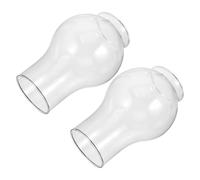 Amosfun 2 pièces Lampe à Huile Abat Jour Verre Transparent Lot de Protection pour Lampe à Pétrole Vintage Remplacement Pratique et Résistant