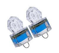 Amosfun 2 Pièces Lampe de Pêche Nocturne sous-Marine LED, Plastique Bleu | Lumière Sous-marine pour Nuit, Attire Appâts et Poissons, Usage Étang, Pêche, Plongée, Effet Océan Couleur Aléatoire