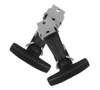 Amosfun 2 Pièces loquet du capot poignée loquets flexibles loquet en caoutchouc remplacement du verrou prises de capot de voiture loquet à loquet Acier inoxydable Black