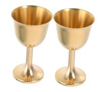 Amosfun 2 Pièces Mini Gobelets Vintage Laiton Coupe pour Offrandes et Cérémonies Religieuses Finition Résistante Aux Rayures