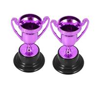 Amosfun 2 Pièces Mini Trophées Forme de Coupe Décorations Élégantes pour Cérémonies Accessoires de Récompense pour Étudiants de Métallisé
