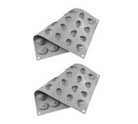 Amosfun 2 Pièces Moules Silicone Cavités Forme Galets Antiadhésifs pour Chocolat Pâtisserie Glaçons Bonbons DIY Création