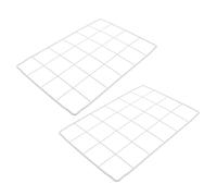 Amosfun 2 Pièces Organisateur Congélateur Grille Métallique Blanche Séparateurs Etagère pour Réfrigérateur Congélateur Rangement Optimisé avec Circulation Air Compartiments pour Glaces et