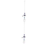 Amosfun 2 Pièces Pendentif Oeil du Diable Bleu Mauvais Œil Charmes Ornements De Voiture Décor pour Voiture Ornements Muraux Décor Chinois Hamsa Mauvais Œil Suncatcher Mauvais Œil Suspendu