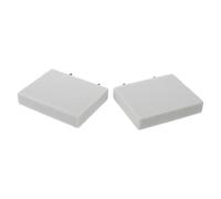 Amosfun 2 Pièces Perchoir en Pierre Rectangulaire pour Petits Oiseaux et Perroquets, Accessoire de Cage pour Aiguiser Bec et Griffer, Soulagement du Stress en Métal Robuste