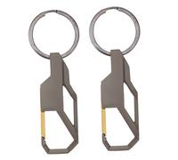 Amosfun 2 Pièces Porte Clés Multifonction Anneaux Porte Clés Portables Décoratifs pour Voiture et Sacs Trousseau Original Pratique et Compact