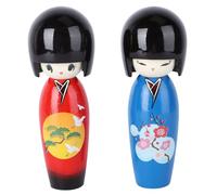 Amosfun 2 Pièces Poupées Kimono Japonaises de Jouets Décoratifs Artisanaux Motifs de Fille Traditionnelle Décoration de Maison Style Créatif Aléatoire