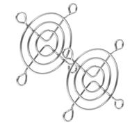 Amosfun 2 Pièces Protection Métallique pour Ventilateur Axial Lot de Ventilateur Chrome Accessoires de Refroidissement pour Systèmes Pc Industriels Sécurise Accès Aux Lames Optimise