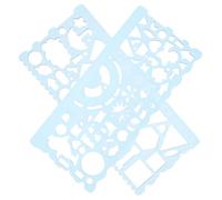 Amosfun 2 Pièces Règle à Dessin Multi-fonction pour Étudiants, Kit Pp de | Modèle Polyvalent pour Dessin et Usages Professionnels, Fournitures Scolaires, Lot Pratique, Format Élève