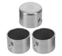 Amosfun 2 Pièces Remplacement de l'embout d'une Tringle à Rideau Les tiges Romaines se terminent Silver