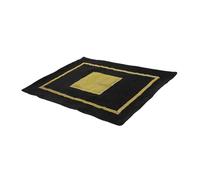 Amosfun 2 Pièces Set de Nappes Décoratives Strass Doré Tapis de Table Synthétique Luxueux Protège Table Élégant pour Salle à Manger et Cuisine