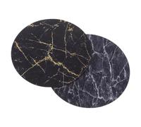 Amosfun 2 Pièces Tapis de Souris Rond Effet Marbre, Caoutchouc et Tissu | Surface Lisse, Bords Cousus, Contrôle Précis, pour Bureau, École, Ordinateur et Usage Mobile Couleur Aléatoire