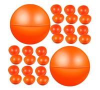 Amosfun 20 Pièces Accessoires de Balle de loterie Boules Creuses en Plastique sphères de Bingo vides bals de Prix du Carnaval conteneurs sphériques vides Capsules Rondes Creuses Orange