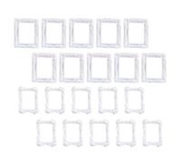 Amosfun 20 Pièces Accessoires de Décoration DIY en Résine, Cadres Simulés Petits et Grands, Ornements pour Scrapbooking, Papeterie et Coques de Téléphone, Bricolage Créatif pour Loisirs