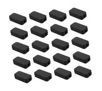 Amosfun 20 Pièces Boîtier de Jonction Plastique Noir Module USB Compact avec Double Sortie Câbles Gestion pour Bureau et Table de Chevet