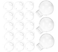 Amosfun 20 Pièces Globe Lampshades Transparent Threaded Bulb Covers Uv-resistant Replacement For Ceiling Pendant Outdoor Lighting