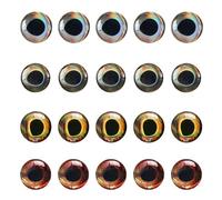 Amosfun 20 Pièces Yeux de Leurre de Pêche 4d Holographiques, Époxy | Auto-adhésifs Ronds, Pupilles Noires Moulées, pour Lures et Jigs, Bricolage Appâts Couleur Aléatoire
