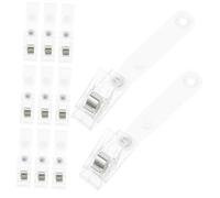 Amosfun 20pièces Clip De Poitrine Métal avec Sangle Double Trou Clips pour Badge Nominatif Et Carte Identité Fixation Facile