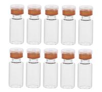 Amosfun 20pièces Lot De Petits Flacons Verre Tubes à Essai Avec Bouchon Scellé Flacons Étanches Pour Voyages Et