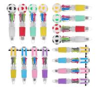 Amosfun 24 Pièces Présent Rentrée Stylos à Bille de Sport 2026, 4-en-1 | Rétractable, Encre Séchage Rapide, Prise Antidérapante Pvc, Écriture Fluide pour Élèves et Garçons