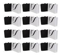 Amosfun 24pièces Lot de Cabas Réutilisables Tissu Non Tissé avec Poignées Pliables et Résistants pour Supermarchés et Voyages
