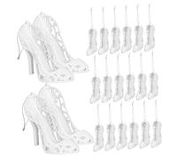 Amosfun 24pièces Pendentifs Talons Hauts Chaussures Suspensions Décoratives Pour Fête De Noël Et Nouvel An Accessoires Accrocheurs Pour Sapin Et Ambiance Festive