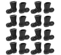 Amosfun 25 Paires De Mini Bottes De Père Noël Petites Bottes en Plastique Chaussures De Père Noël pour L'Artisanat Décorations De Maison De Poupée De Noël