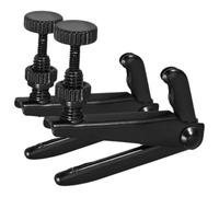 Amosfun 2pcs Accordeur Fin de Violon en Plastique et Cuivre Noir pour Réglage Précis et Position Stable des Cordes, Accessoire pour Violonistes