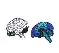 Amosfun 2pcs Broches Halloween Broches Broche Forme du Cerveau Mignon émail épinglettes fête d'halloween favorise des
