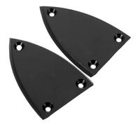 Amosfun 2pcs Cache-tige de Réglage de Guitare en Abs Noir, Plaque Triangulaire pour Réparer ou Décorer les Guitares Électriques