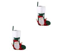 Amosfun 2Pcs Pendentif De De Noël De Noël Ornements De Noël Décoration De Porte De Noël Décoration De Noël Décorations De Rennes Guirlande De Noël Tissu d'arbre