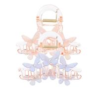 Amosfun 2pcs Pinces à Mâchoires Antidérapantes en Pvc Forme Noeud Mignonnes, Accessoires Coiffure pour Filles, pour École et Fêtes