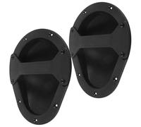 Amosfun 2pcs Poignée de Remplacement pour Haut-parleur Encastrée en Plastique Noir Robuste et Stable Accessoires Polyvalents pour Équipements de Scène
