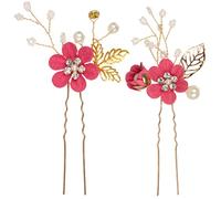 Amosfun 2pièces Épingles à Cheveux Fleuries Pour Femmes Accessoires De Mariage Élégants De Ornements Raffinés Pour Mariée Pour Sublimer Votre Coiffure Lors Événements Spéciaux