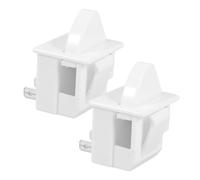 Amosfun 2pièces Interrupteur De Porte Pour Réfrigérateur Interrupteur à Bouton-poussoir Momentané Broches Remplacement Pour Éclairage De Porte De Réfrigérateur Congélateur