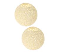 Amosfun 2pièces -jour Rotin Créatif Pour Suspension Lampe De Plafond Chic Décoration Intérieure Pour Salon Chambre Et Bureau