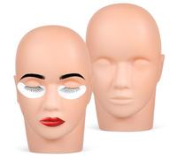 Amosfun 2pièces Lot De Têtes De Mannequin Silicone Pour Et Maquillage Outil Entraînement Polyvalent Facile à Nettoyer