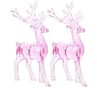 Amosfun 2pièces Ornements Suspendus Acrylique Forme De Cerf pour Décoration De Noël Décorations De Sapin De Noël Et Événements Festifs Design Élégant Et
