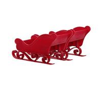 Amosfun 2pièces Traîneaux De Noël Plastique pour Décoration De Bureau Noël Lot de Petits Traîneaux Rouges pour Décoration De Table Sapin