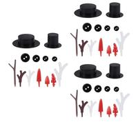 Amosfun 3 Ensembles Accessoires Yéti Faits À La Main Kit De Bonhomme De Neige De Noël Bricolage Artisanat De Bonhomme De Neige De Noël The Noel Décoration d'hiver pour Enfants 302pcs * 3