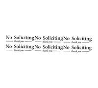 Amosfun 3 Ensembles Autocollants De Voiture No Soliciting Pour Vitres Et Portes Stickers Lettres Anglaises Simples Noir 2 Pièces * 3