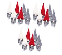 Amosfun 3 Ensembles Lot De 3 Chapeaux De Noël pour Bouteilles De Vin Chapeaux De Bouteille De Vin De Noël Décorations De Bouteilles De Couvertures De Bouteilles De 6 pièces * 3