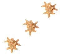 Amosfun 3 Ensembles Ornements De Coquille des Étoiles De Mer Décor De Mur De Plage Décorations De Plage Décor Nautique Décor De La Chambre Océanique Étoile De Mer Naturelle 3 Pièces * 3