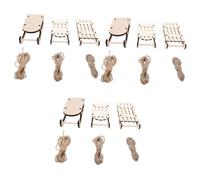 Amosfun 3 Ensembles Ornements De Traîneau De Noël Traîneaux Ornements De Noël Modèle De Mini Traîneau Scène Neige Ornement De Traîneau Instantané Dehors Miniatures Bois 12 Pièces * 3