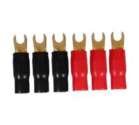 Amosfun 3 Paires Terminaux doubler connecteurs à fourche calibre zéro Connecteurs d'accès Adaptateurs de à sertir procédures plaqué cosses à sertir pré-isolées cosses à fourche